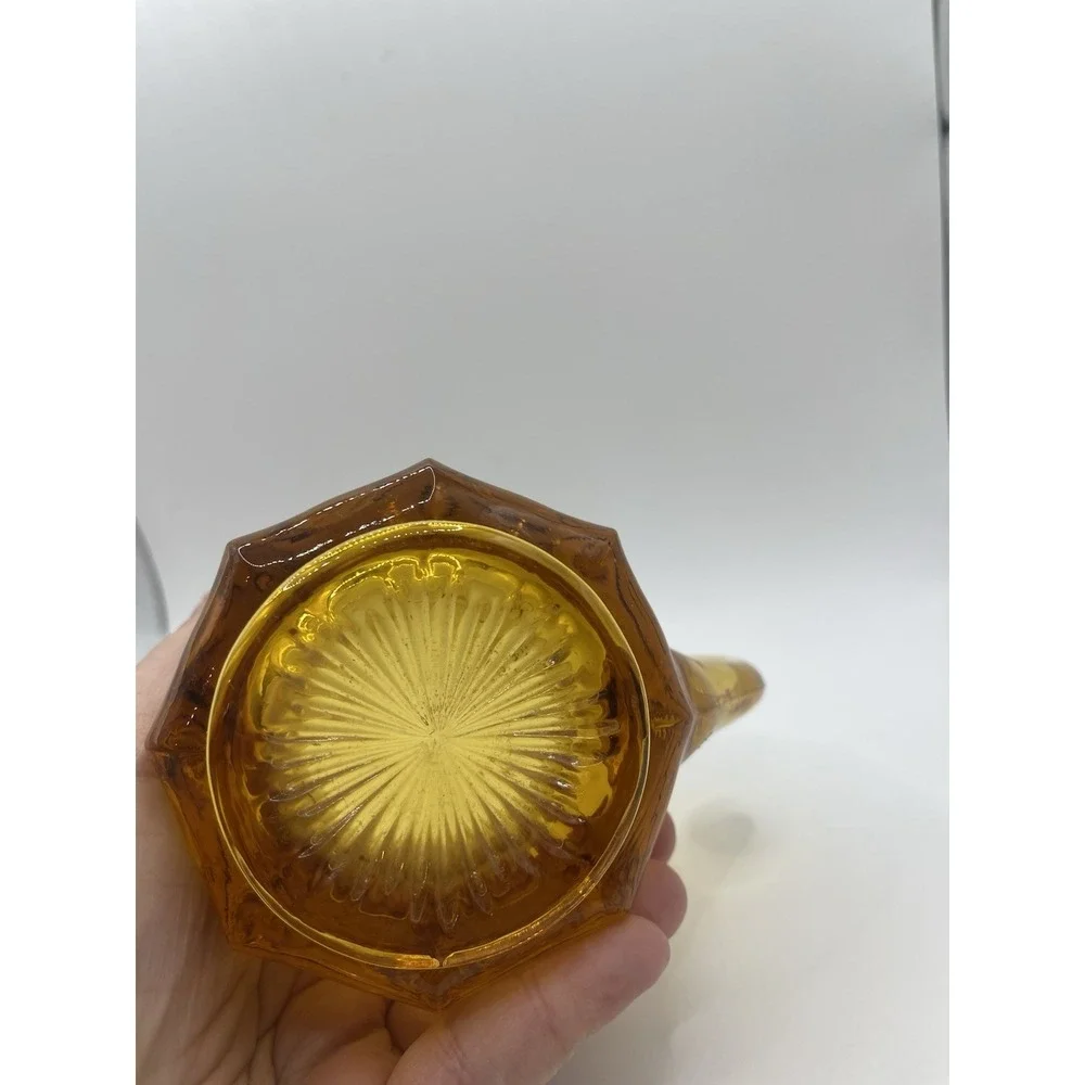 Vintage Amber Fostoria Coin Glass Creamer Pitcher 3-1/2